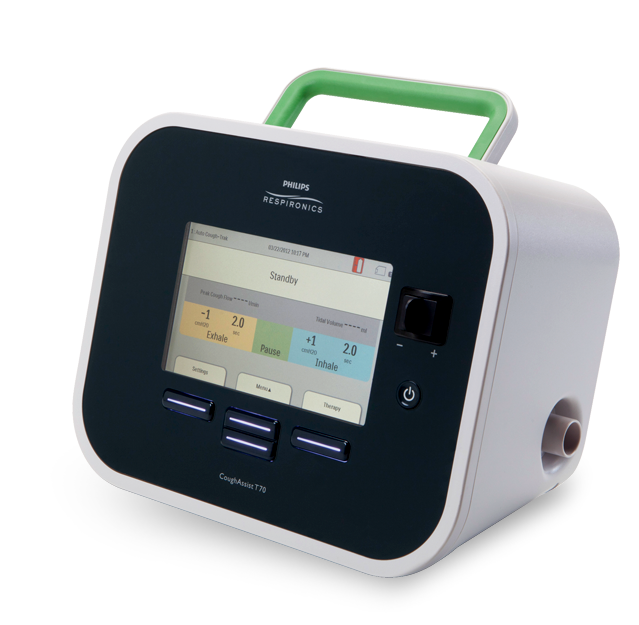 Dispositivo Philips Respironics CoughAssist T70 para asistencia mecánica de la tos en el hogar